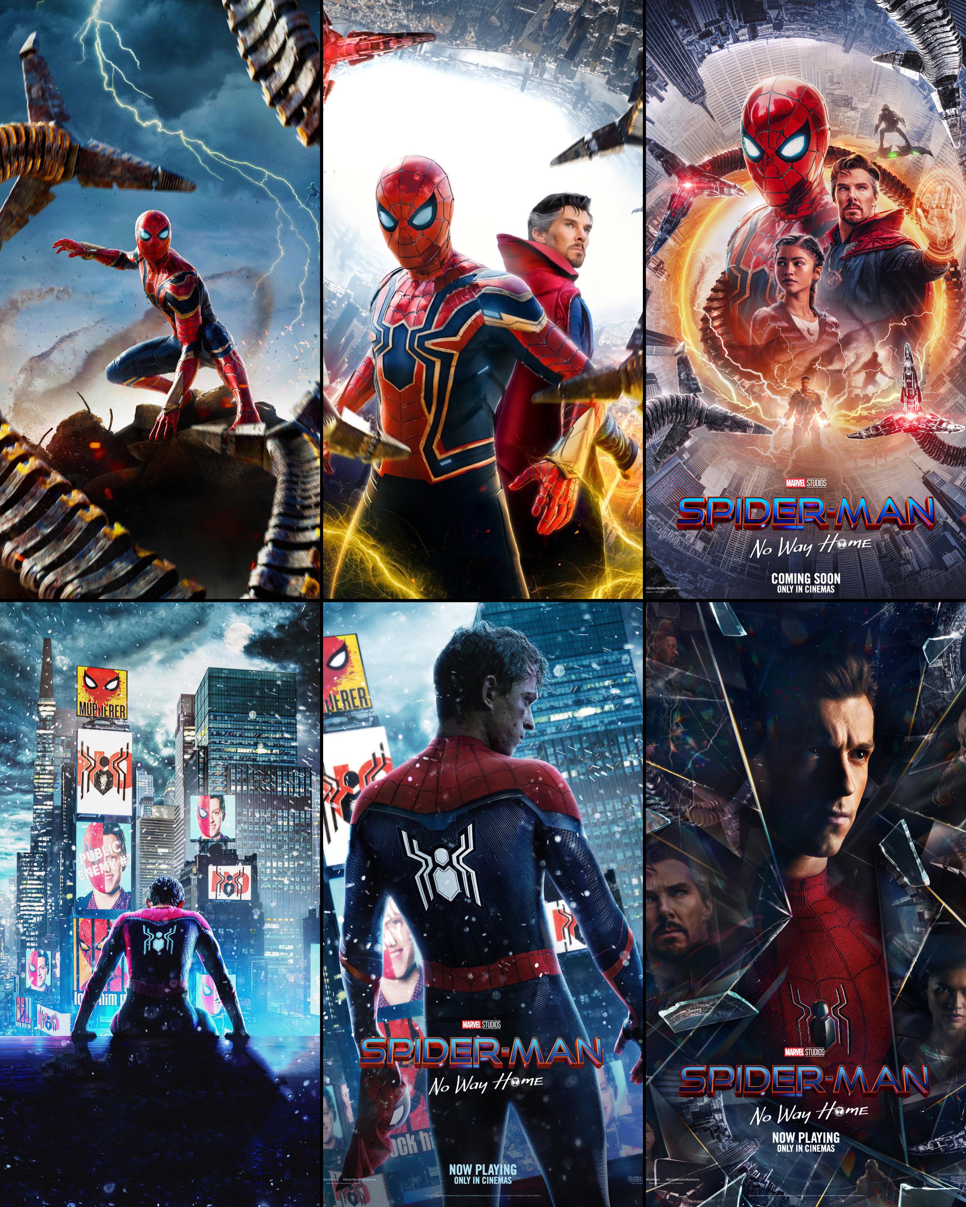 今まで公開された「スパイダーマン：ノー・ウェイ・ホーム」のポスター