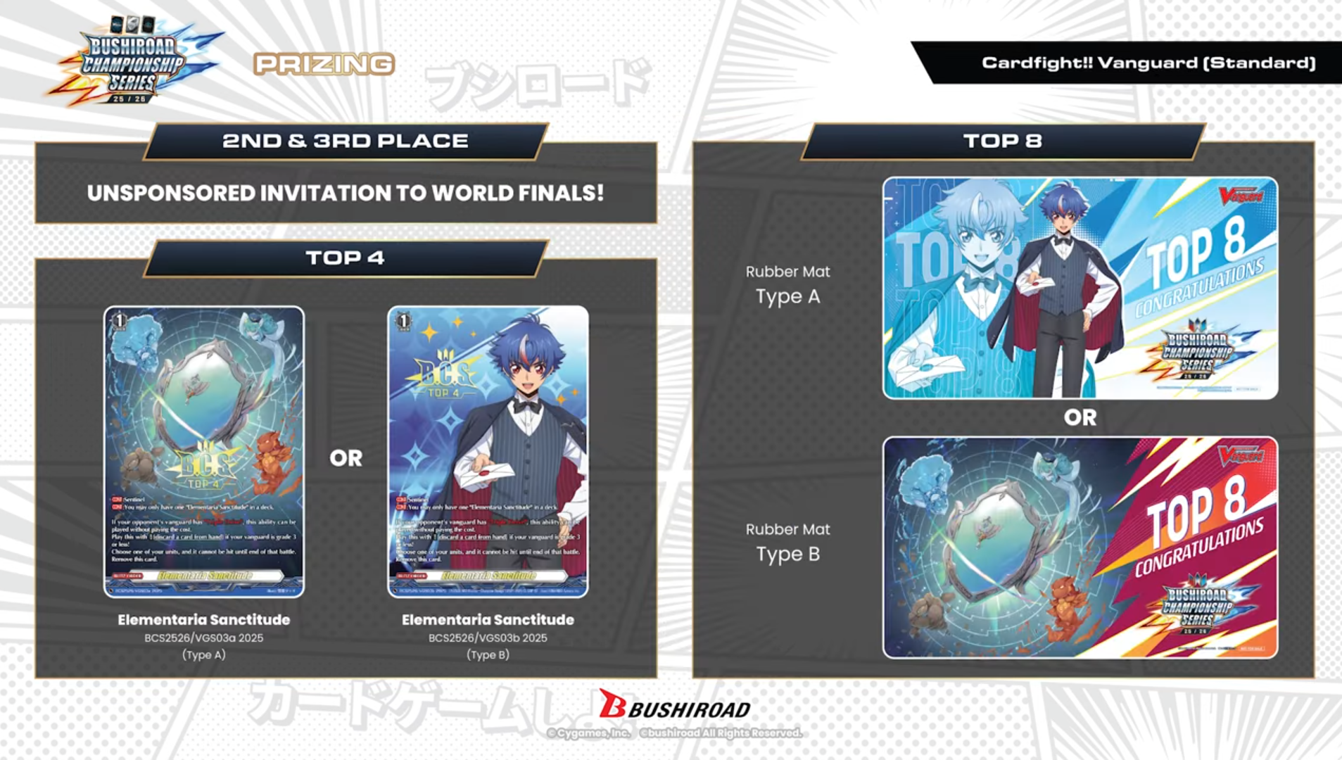 Bushiroad Championship 2025/2026 Cardfight Vanguard Prizes : r