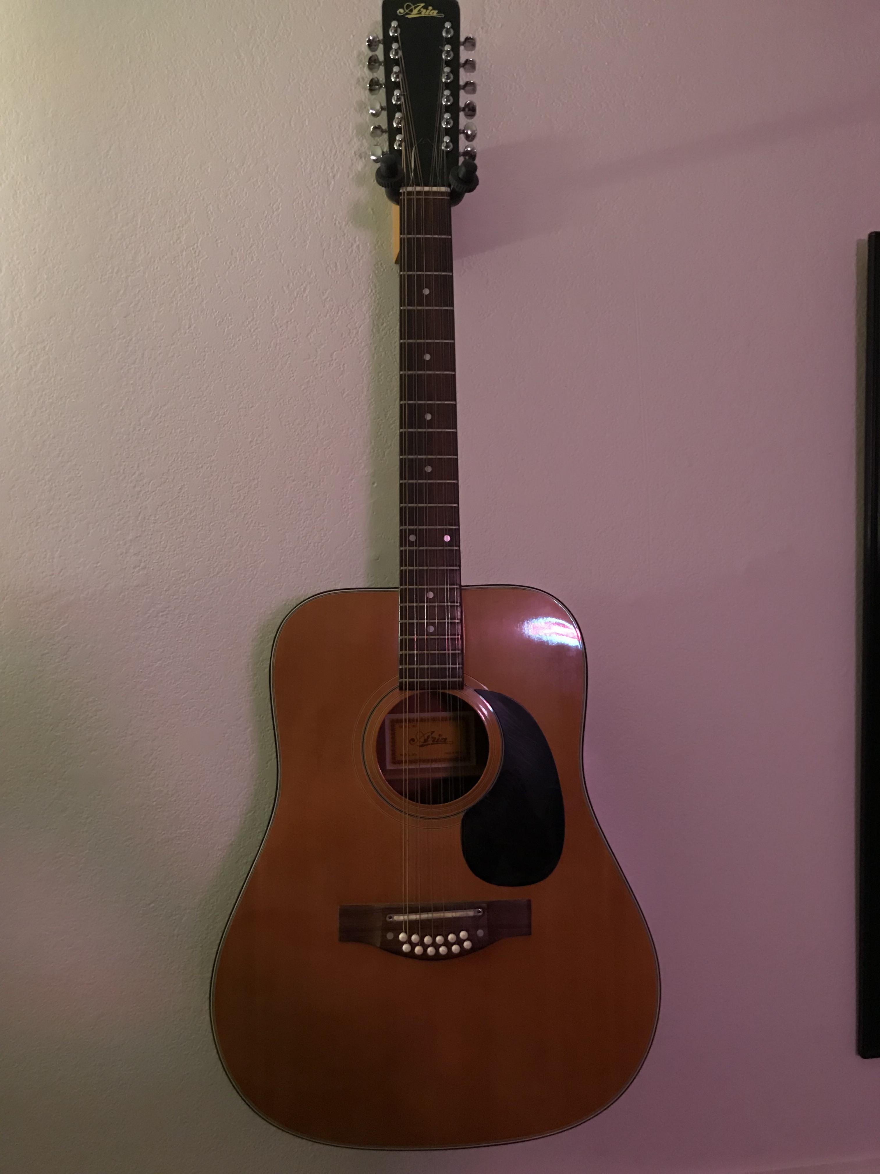 最近、この Japanese Aria 12弦ギターをもらったんだ。すごく良い音