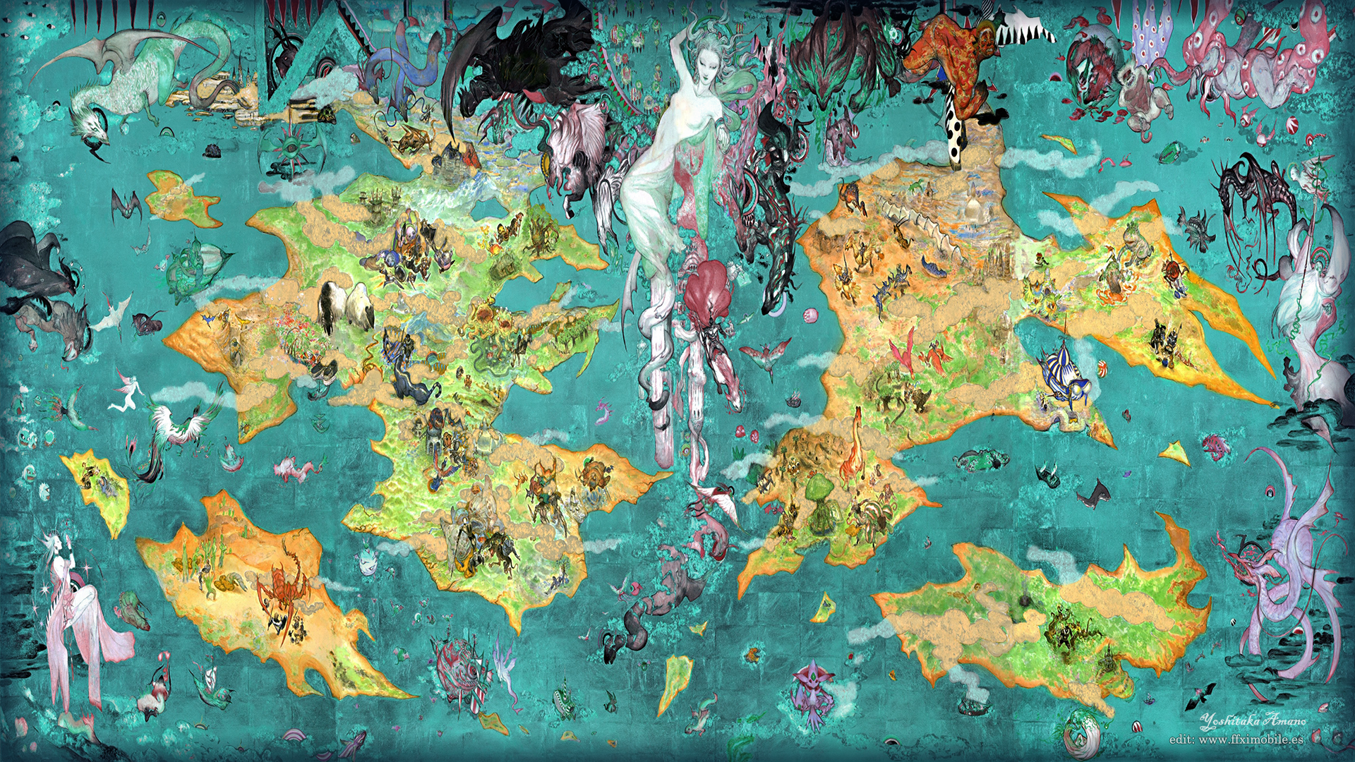 I have Colorized and Wallpaperized Yoshitaka Amano's Vana'diel