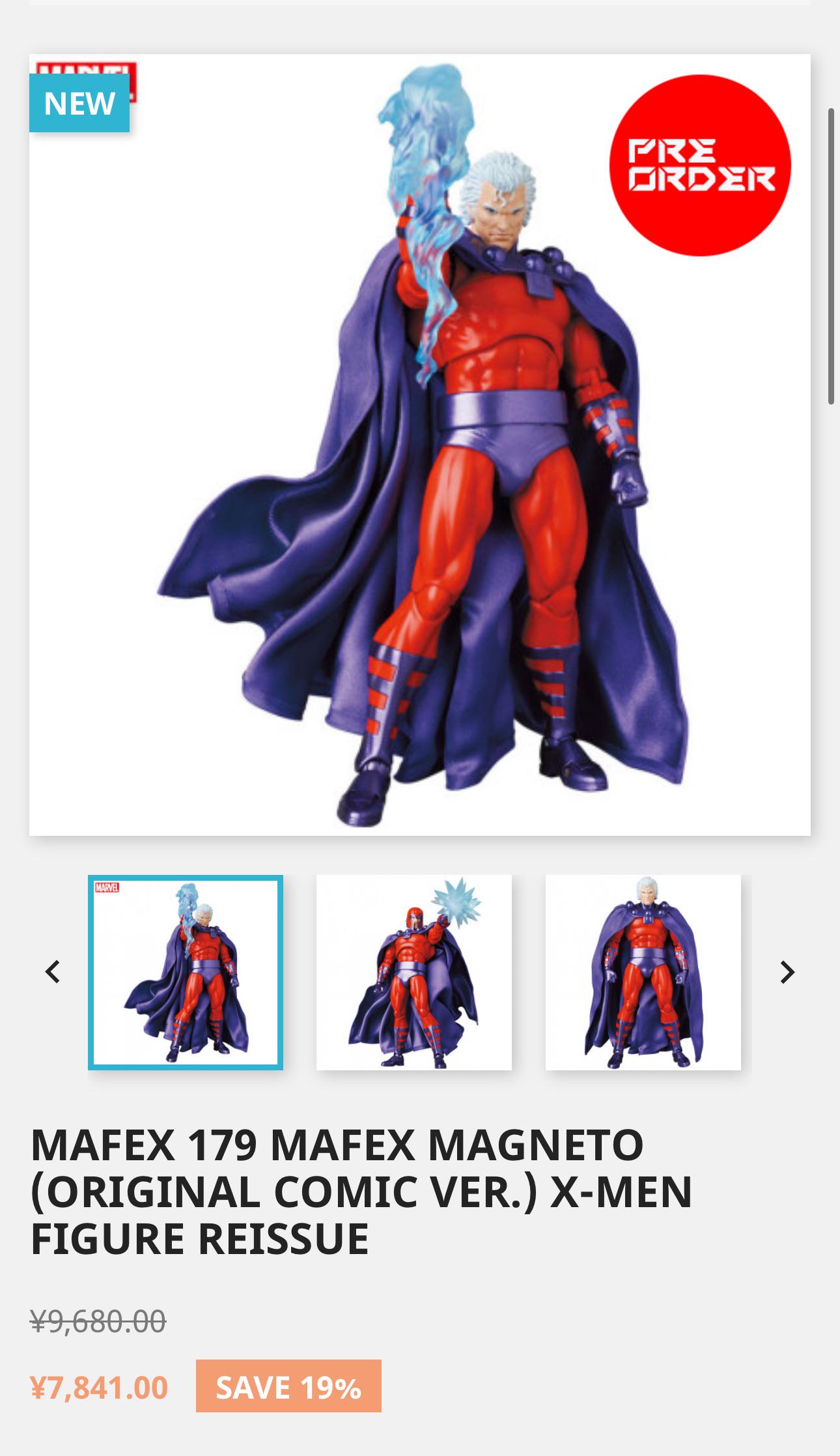 Magneto reissue available on Hobby Genki : r/Mafex