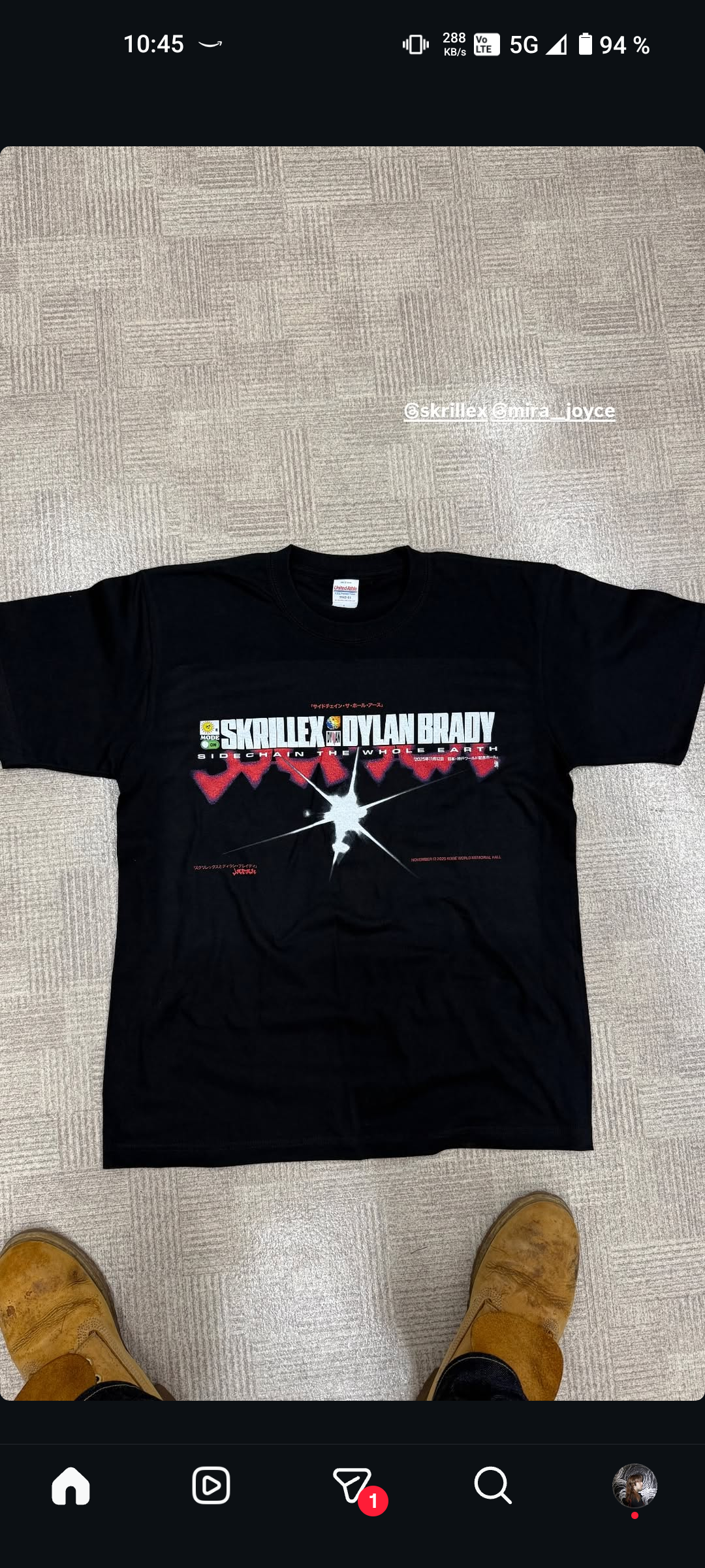 Skrillex b2b Dylan Brady merch for tonight : r/skrillex