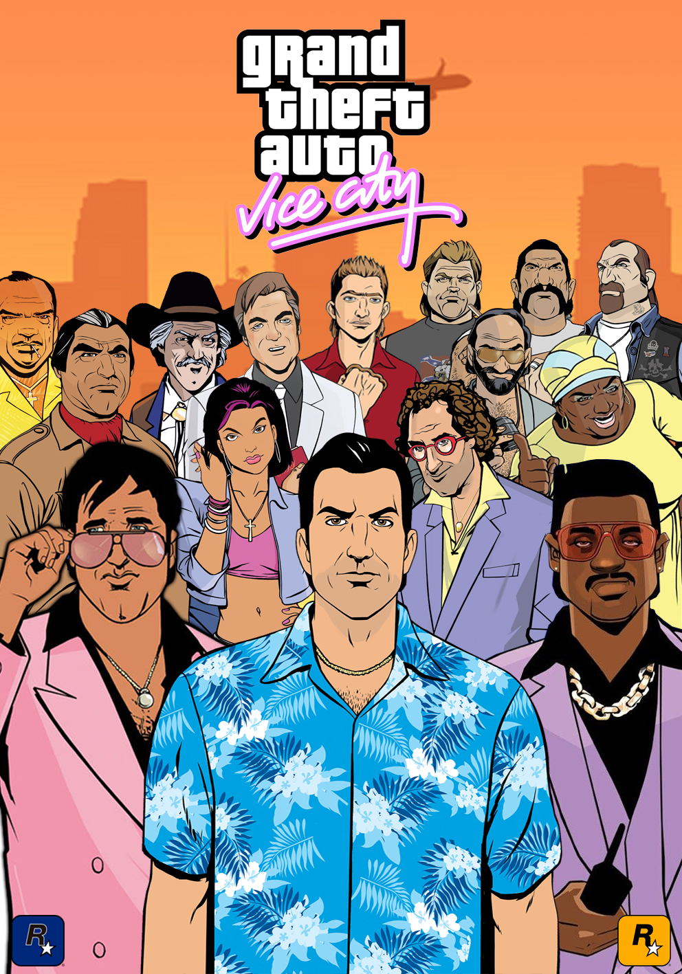 GTA 3 スタイルのバイスシティポスター作った : r/GTA