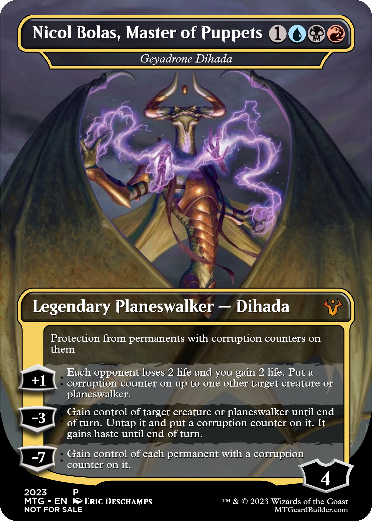 破滅の龍、ニコル ボーラス 統率者デッキパーツ 破滅の龍、ニコル