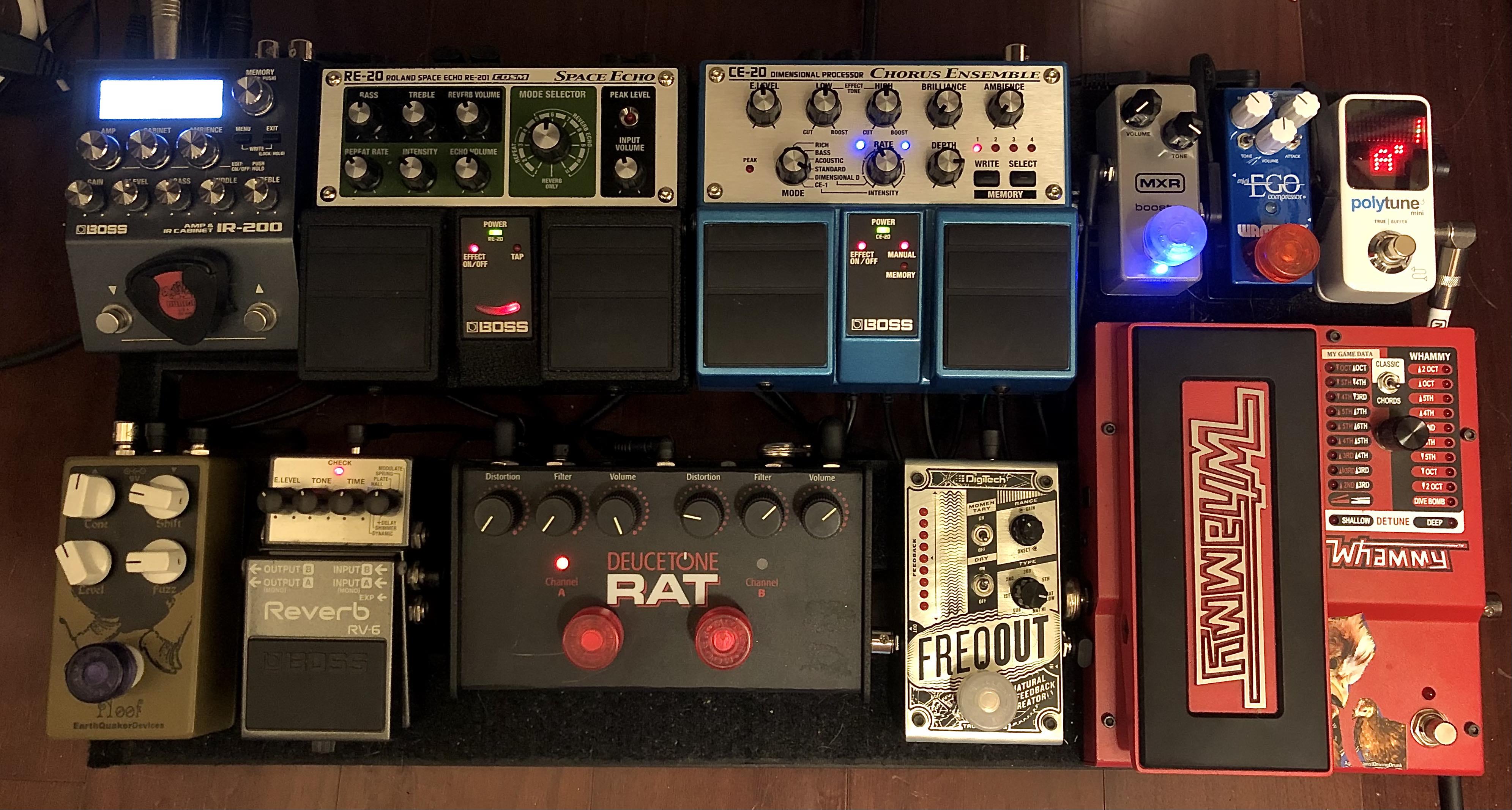 Current Recording Board + Recent MXR Booster (awesome Micro Amp +
