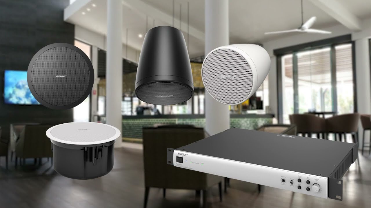 DM3SEB-4SP-SET】BOSE 天吊・壁掛型スピーカー4台セット(ブラック