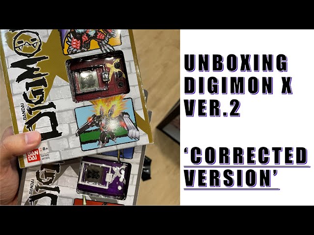 UNBOXING 'RE-RELEASED AND CORRECTED' DIGIMON X Ver. 2 PURPLE