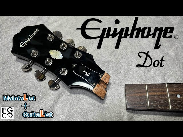 ネックの折れたセミアコを修復しました / Epiphone Dot - YouTube