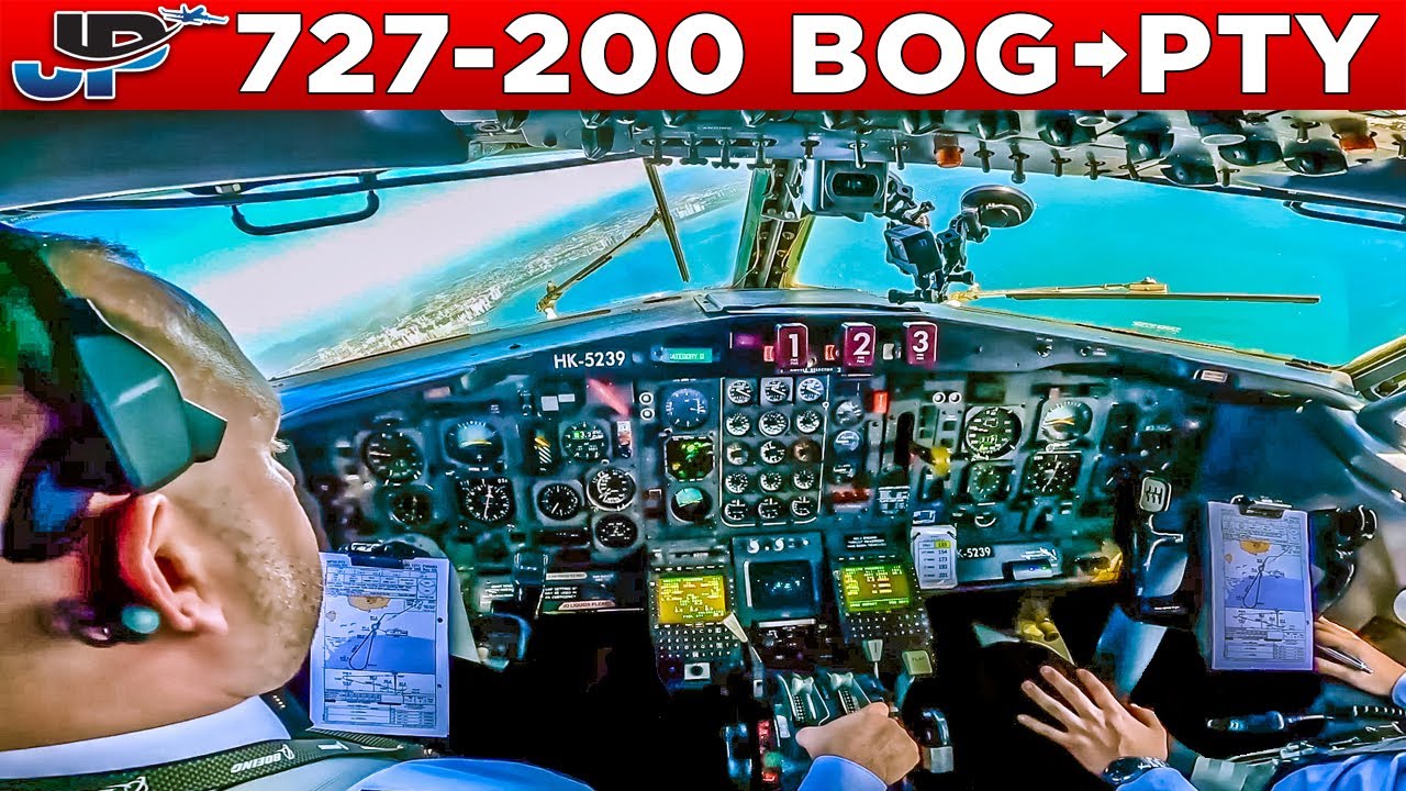 AeroSucre Boeing 727-200 Cockpit Bogota🇨🇴 to Panama City