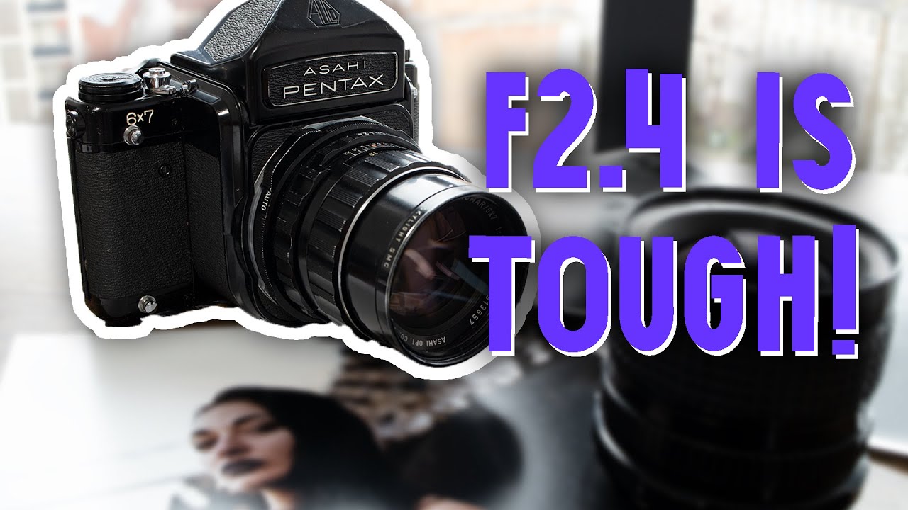 Focusing at F2.4 was not easy  Pentax 6x7 with the Takumar 105