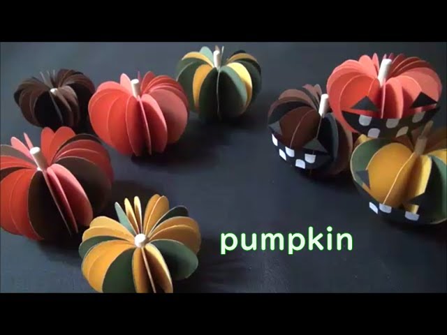 ペーパークラフト）ハロウィン かぼちゃの作り方【DIY】(Paper Craft