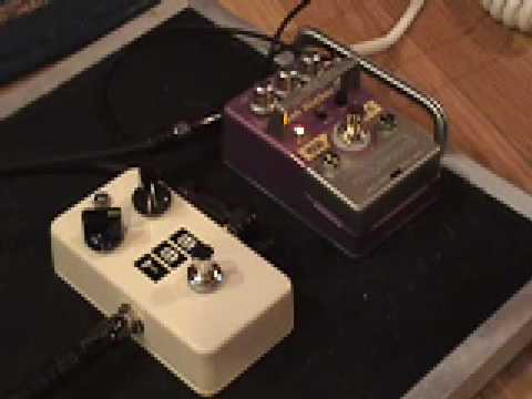 Guyatone WRm5 Wah Rocker with Gearmanndude Time Bomb Boost guitar