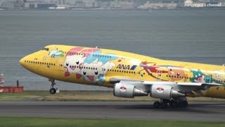 ANA ピカチュウジャンボ(ポケモンジェット) B747-400 JA8957 ANA