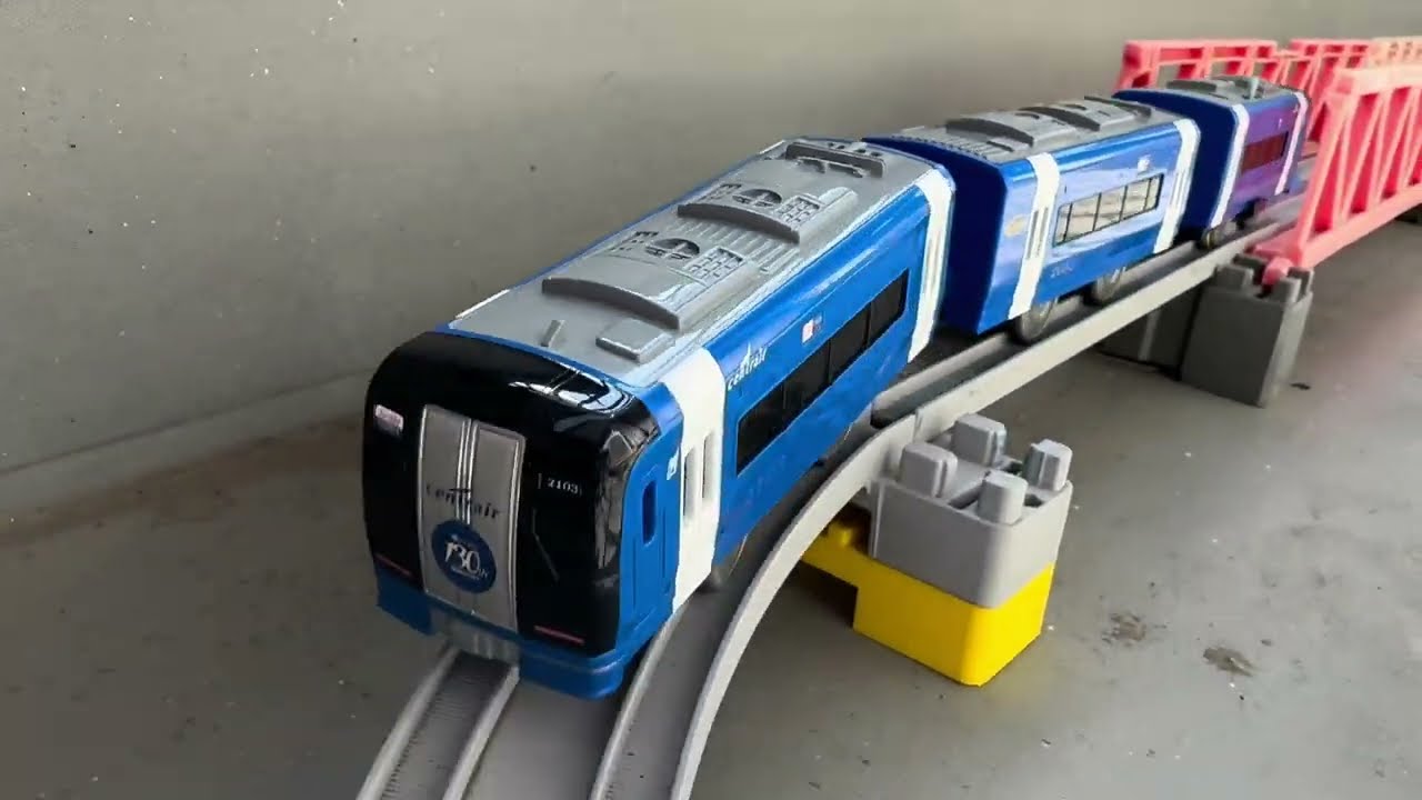 Nゲージ ブルーミュースカイ 4両編成＋プラレール 反転塗装 ブルー