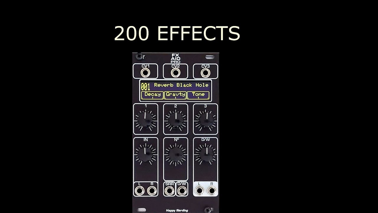 Happy Nerding FX Aid Pro Eurorack Stereo Multi-FX Module (Black