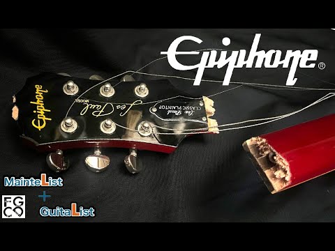 Epiphone / 真っ二つにネックが折れたLes Paulを高品質のメイプル材で