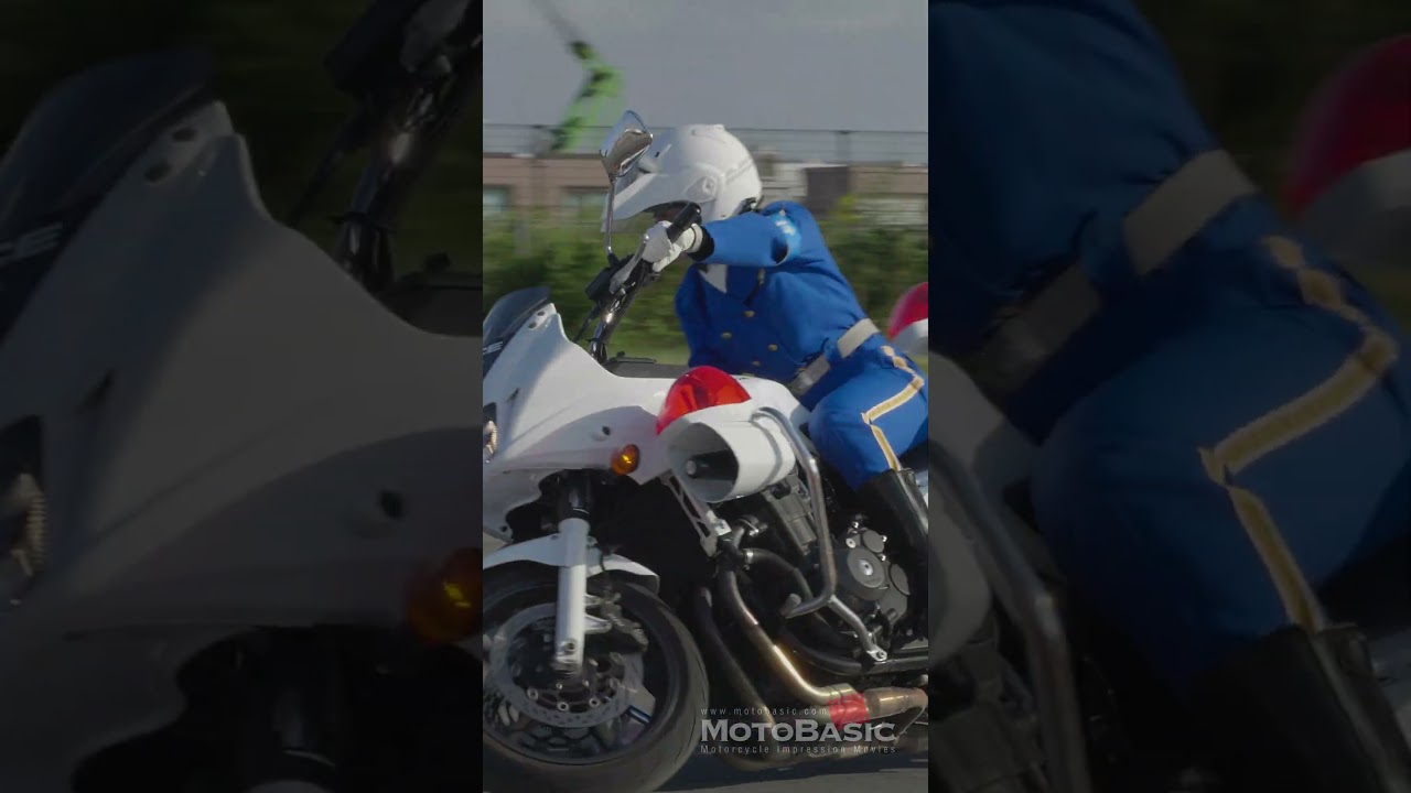 Japanese female police motorcycle officers with HONDA CB1300P