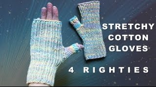 EASY, FAST, STRETCHY & Healing Cotton Fingerless Gloves (4