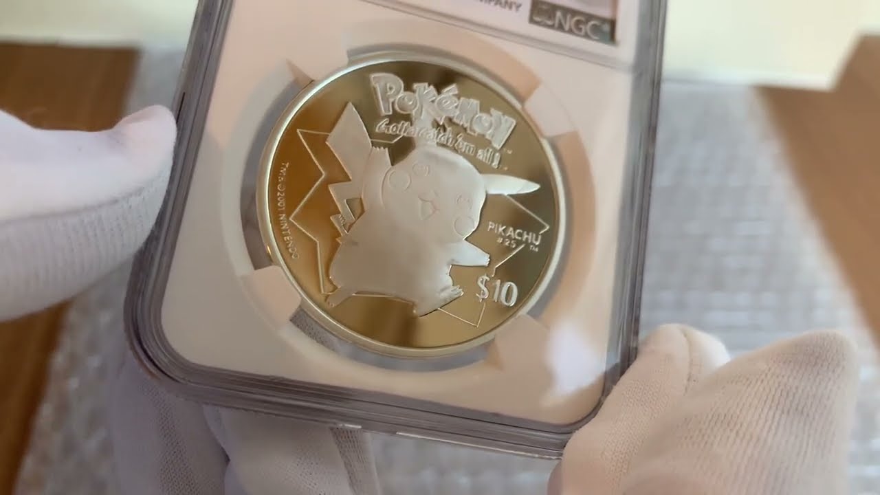 NGC鑑定PF69】ニウエ 2001年 ポケモン ピカチュウ 10ドル銀貨 シルバー