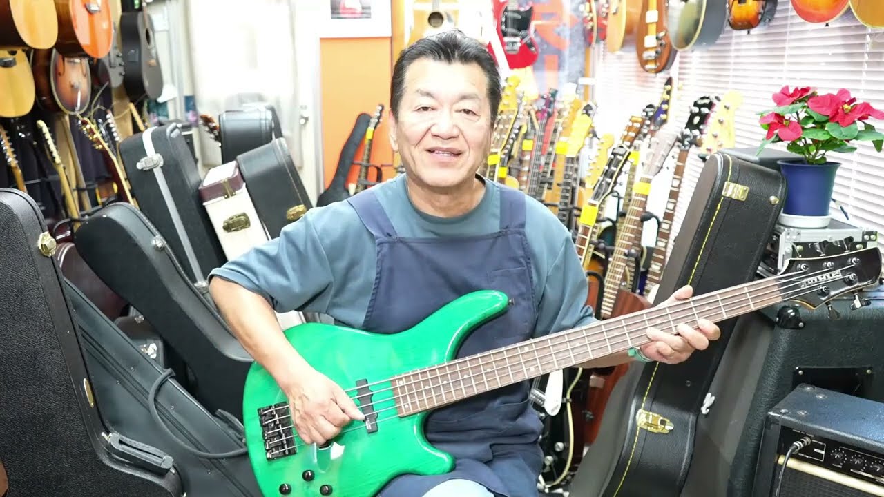 Fernandes FRB-95 フェルナンデスのアクティブPU 5弦ベース - YouTube