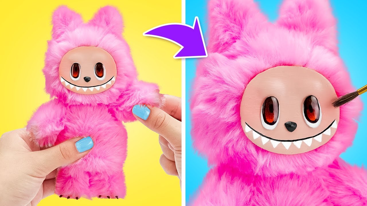 ゼロからDIY Labubuへ！😍🧸 完全なおもちゃ作りのチュートリアル