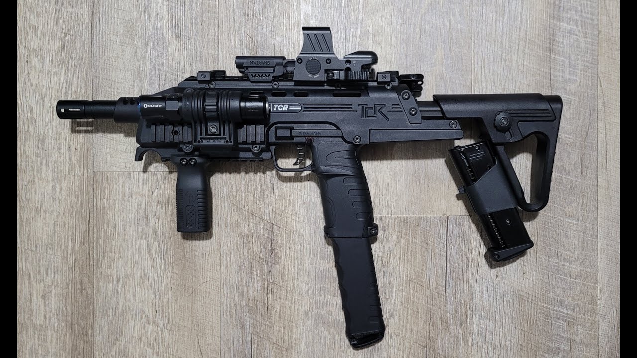 Byrna TCR Modified 52+ Joules Power Test Less lethal - YouTube