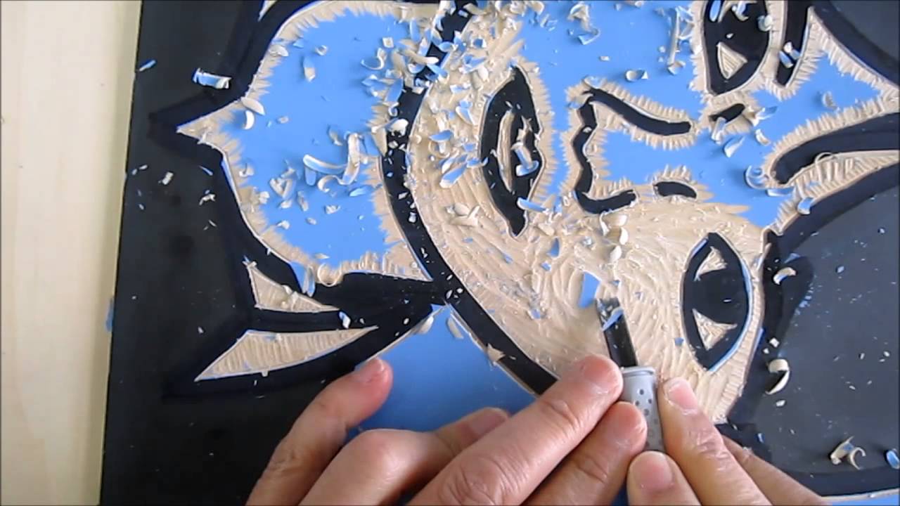 木版画 3 小学校図工 木版画の彫り方解説3