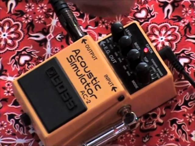 BOSS AC-2 Acoustic Simulator Guitar Effects Pedal demo - YouTube