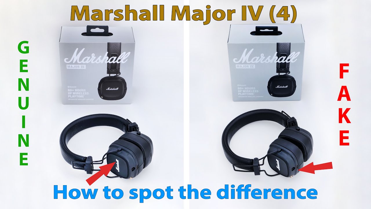 Real vs Fake Marshall Major 4 Headphones - How to Spot the