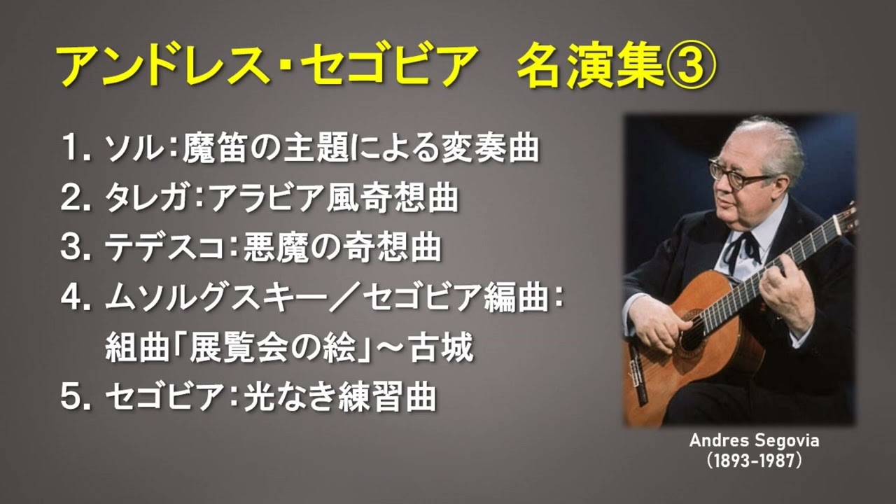音楽家ポートレート「ギターの巨匠」アンドレス・セゴビア（1984年6月9