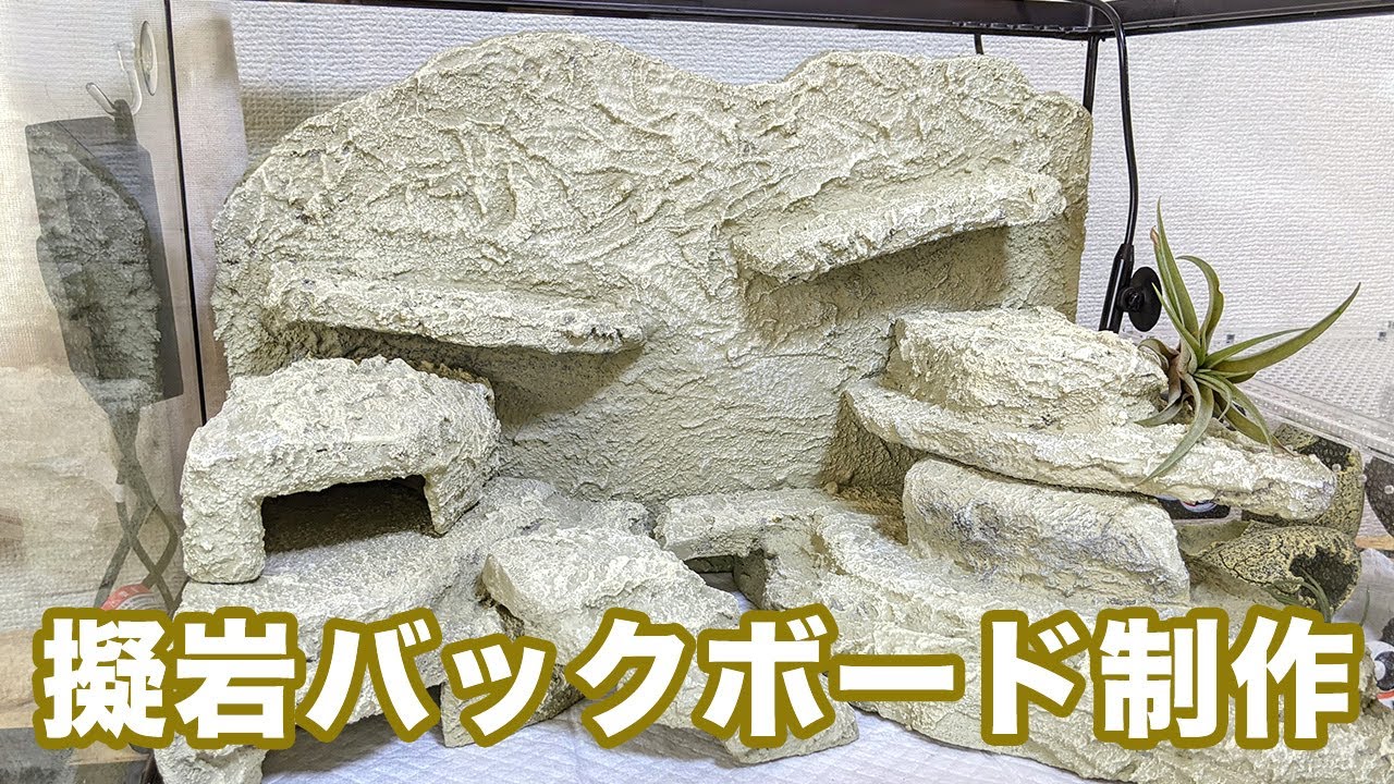 豪邸】レオパ用バックボード&シェルタを自作してみた！（前編） - YouTube