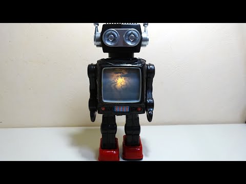 堀川玩具テレビロボット（ブリキロボット）Tin Toy Robot - YouTube