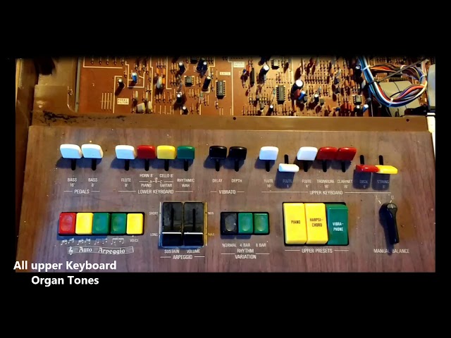 YAMAHA Electone EL-87 リズム・テンポ操作部とその基板 Yamaha