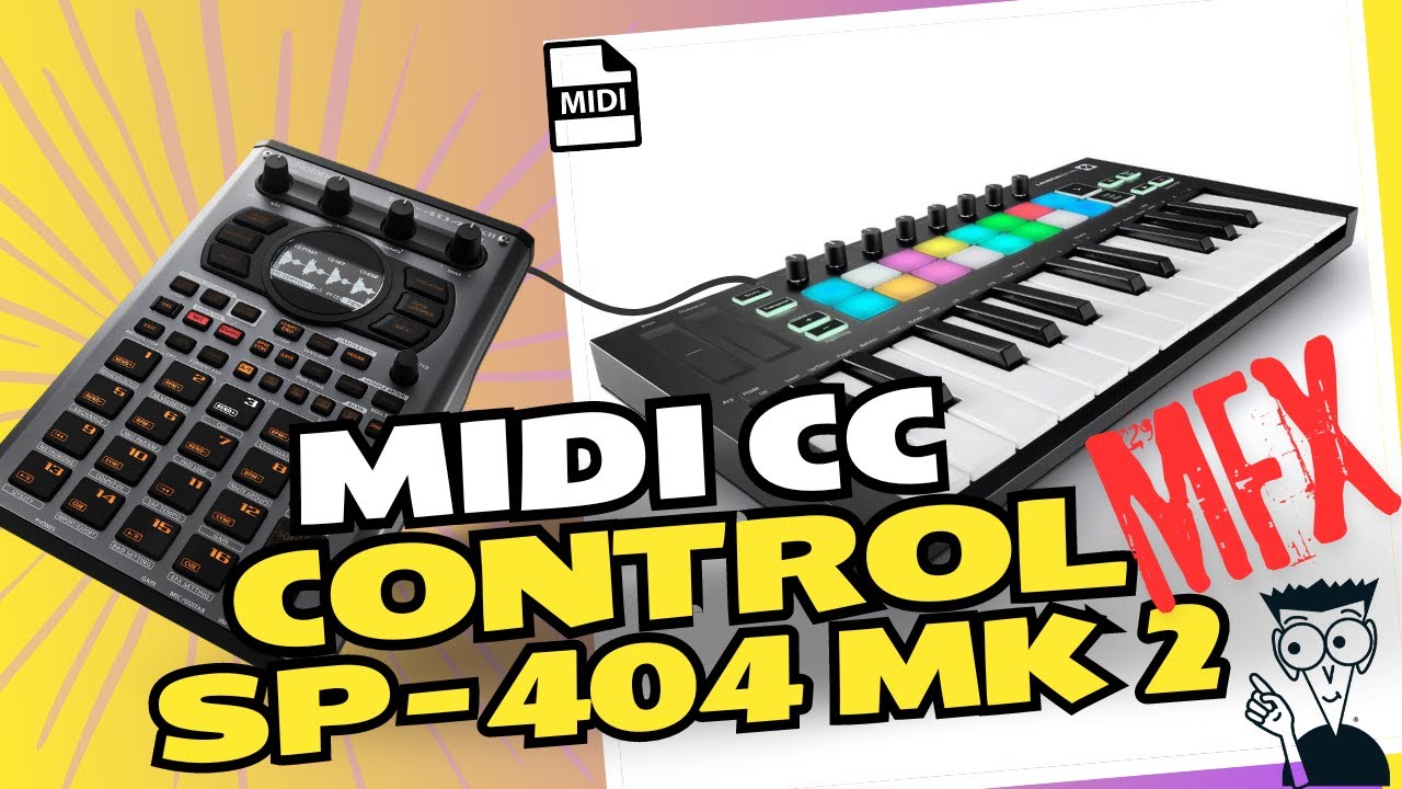 Roland SP-404 MK 2 Sampler Using Midi Controller In Chromatic Mode