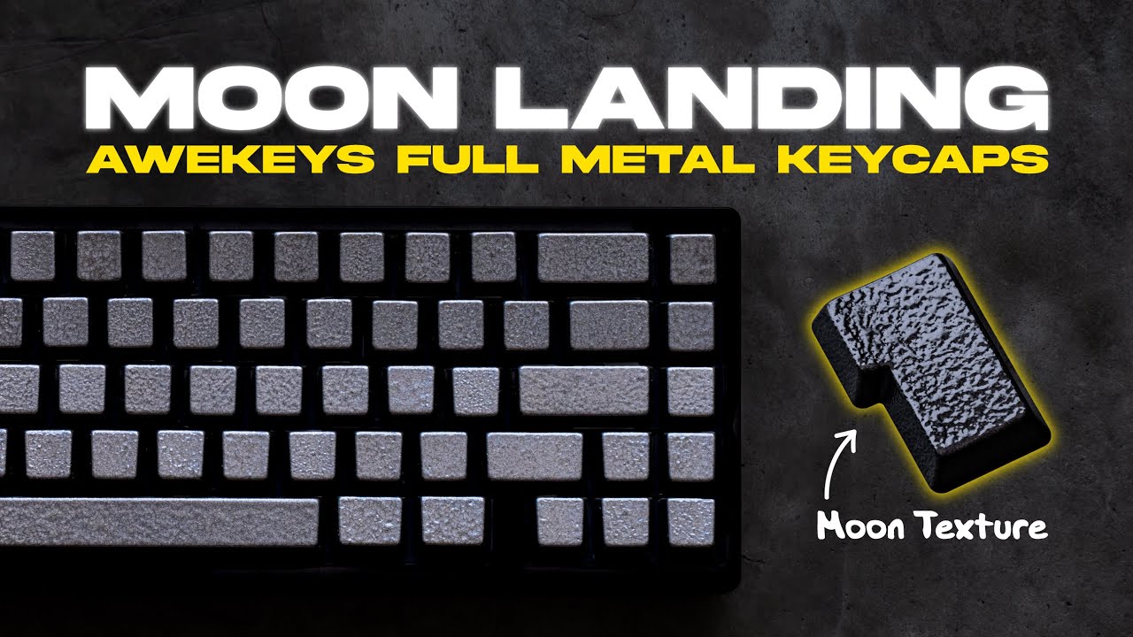 Awekeys Moon Landing Full Metal Keycaps Review & Sound Test