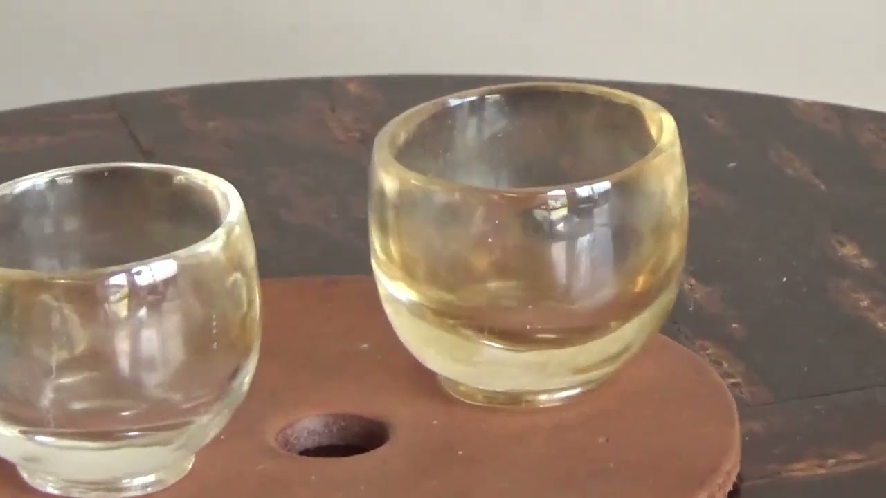 透明型吹き菊形盃(江戸時代) 江戸切子の工房直営通販堀口切子