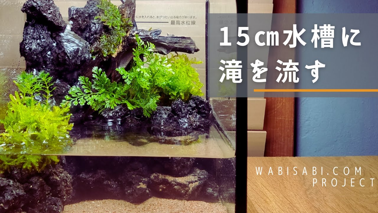 アクアテラリウムの作り方】小さな水槽に滝を作る - YouTube
