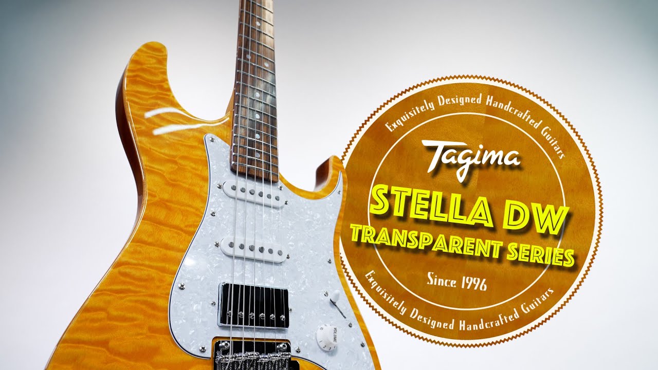 STELLA DW Transparent エレキギター / Tagima Guitars - YouTube