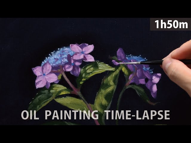 K.Nagato 油彩画 アジサイの花 K.Nagato 油彩画 アジサイの花 K.Nagato