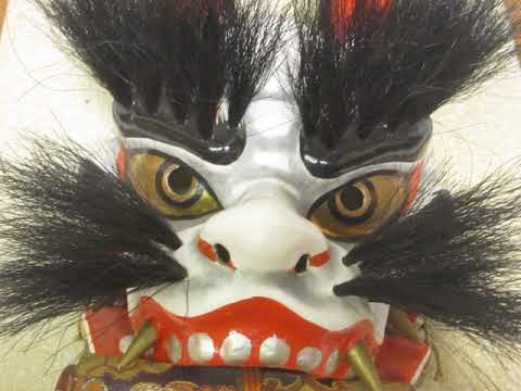 ☆石見神楽☆伝統芸能☆狐面 きつね お面☆岩本万吉作☆ - YouTube