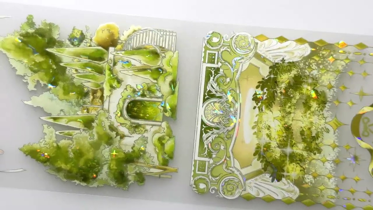 M1280.一木一横 织蓝郁香 マスキングテープ 贝壳光PET M1280.一