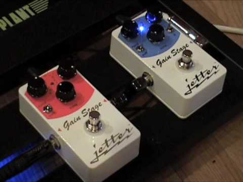 Jetter Gain Stage guitar effects pedal demo BLUE vs RED version
