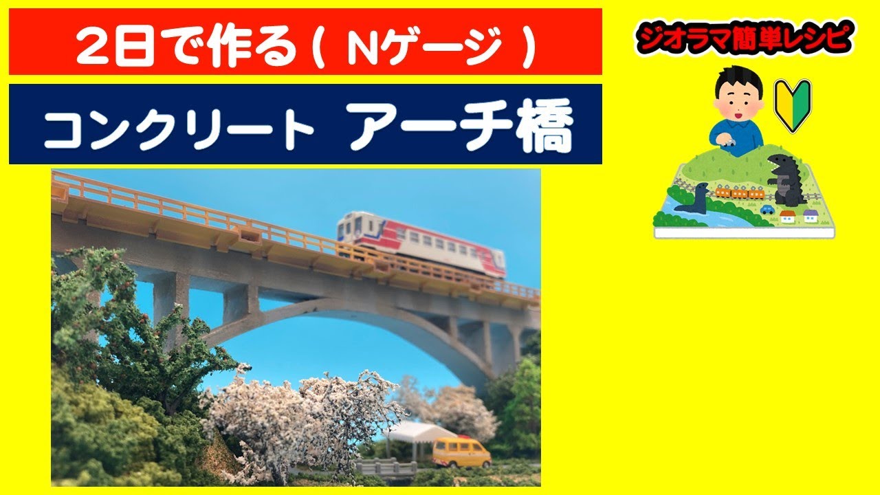ジオラマベース 251205 アーチ型石造りの橋 模型 Diorama 【作り方
