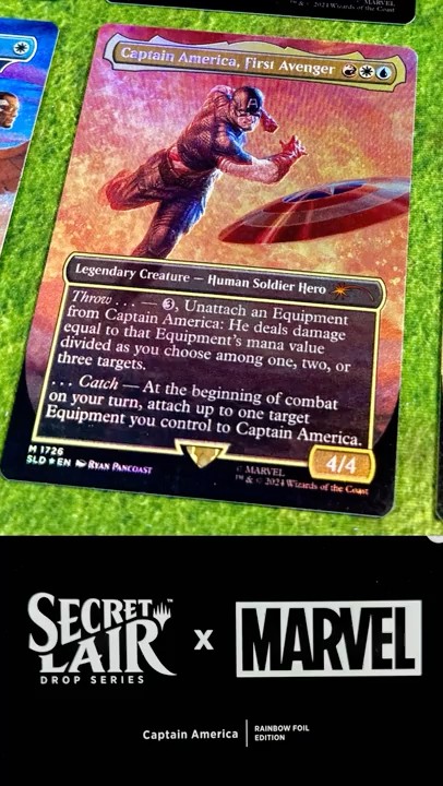 Magic the Gathering CAPTAIN AMERICA Secret Lair Drop Series