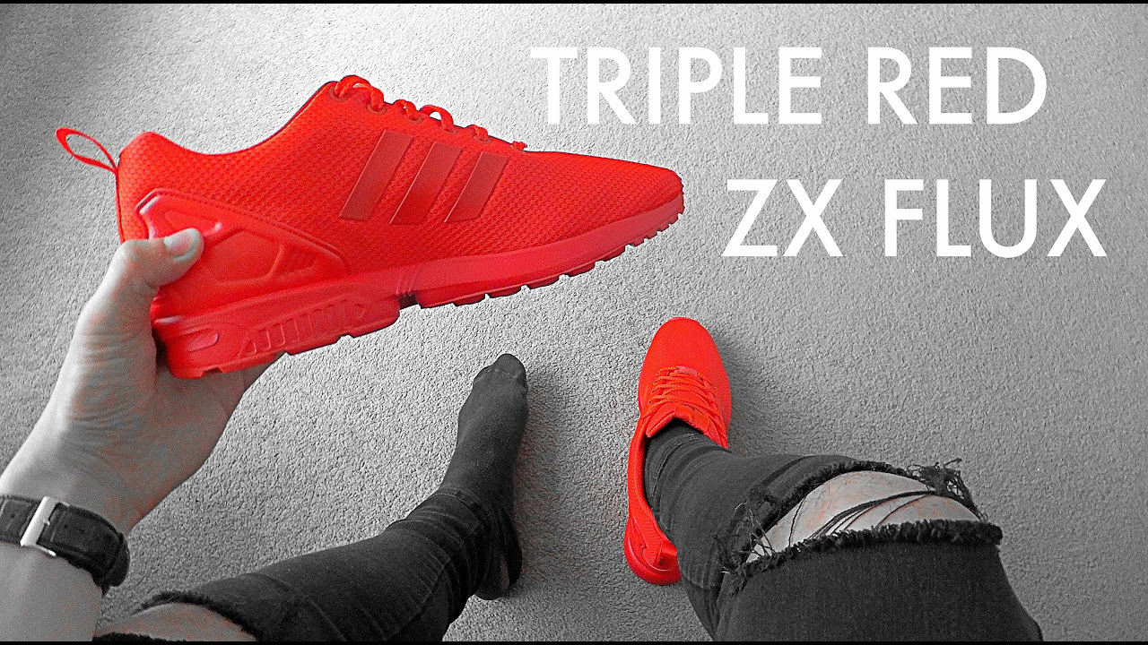 Tenis Adidas Red Adidas Flux High ADIDAS TRIPLE RED ZX FLUX