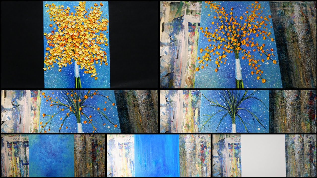 油絵】ダイソーキャンバス【F4号】で油絵を描く#油彩画 #芸術 #油絵