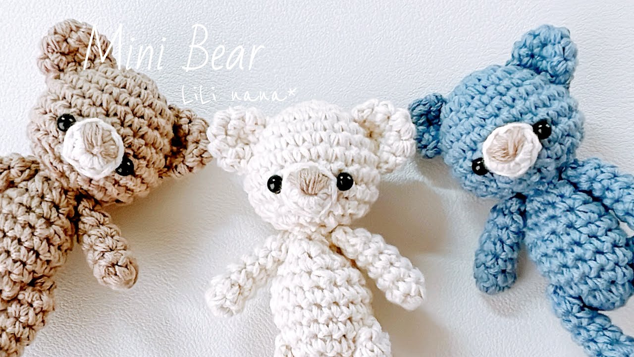 Approx. 8cm] How to Crochet a Mini Bear ② [Crochet] Crochet