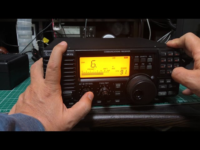 アイコム IC-R75 DSPユニット CW フィルターSSBフィルター装着済