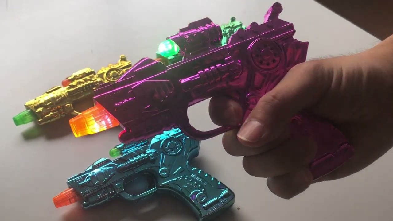 商品紹介】カラフルメタリック銃 TMYFL80047 - YouTube