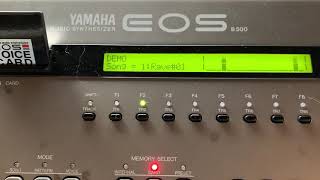 YAMAHA EOS B500 DEMO SONG / VOICE CARD TK5 